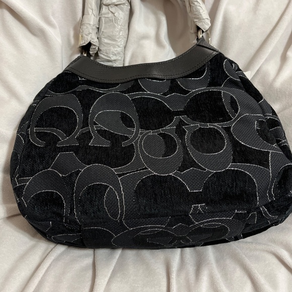 Coach black velvet c hobo shoulder bag-NWT - Picture 11 of 16